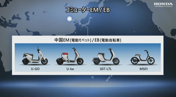 中国市場で既に先行して需要の高いコミューターEM／EB