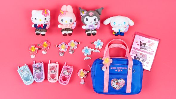サンリオキャラがハイビスカス＆2つ折りケータイで“あの頃”の