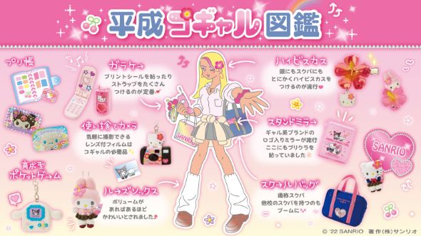 サンリオ　平成コギャル　ときめき　ヘアクリップセット　シナモロール　ハイビスカス サンリオ 平成コギャル ときめき ヘアクリップセット