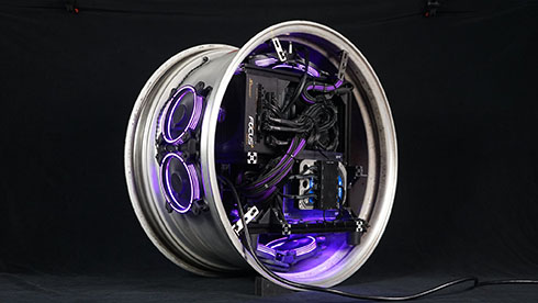 ゲーミングホイールの写真・裏面