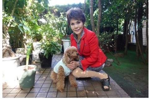 デヴィ夫人と愛犬