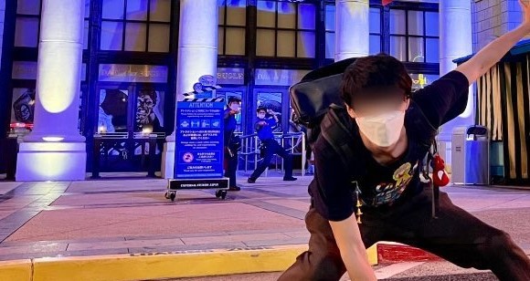 ユニバでポーズ