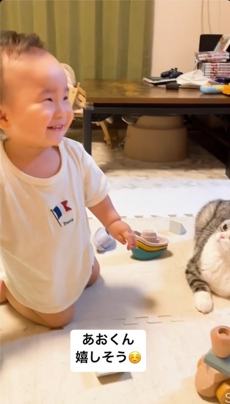 満足そうな赤ちゃん