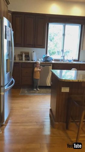 「Toddler Brothers Make a Mess in the Kitchen With Peanut Butter - 1361440」