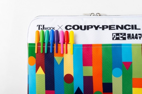 サクラクレパスの文具たち クーピー柄A4マルチケース BOOK