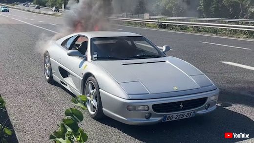 フェラーリ 事故 火災 フランス マルセイユ F355 ベルリネッタ