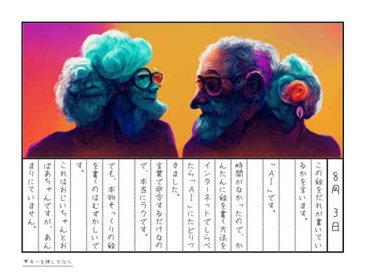 ノベルゲーム ぼくとAIのなつやすみ 画像生成AI Midjourney