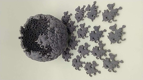 60体の麒麟が重なって球体に……！　緻密に組み合わさった“キリンボール”がすごいと話題