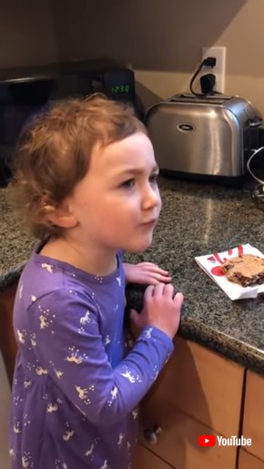 Little Girl Gets Caught While Sneaking Cookie Inside Her Mouth - 1362103