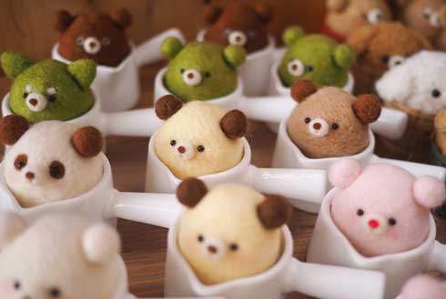 ミルクパン マフィン カップ フェルト 動物 ハンドメイド