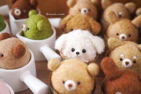 ミルクパン マフィン カップ フェルト 動物 ハンドメイド