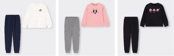  KIDS(男女兼用)ソフトスウェットラウンジセット(長袖) Kirby 1〜3
