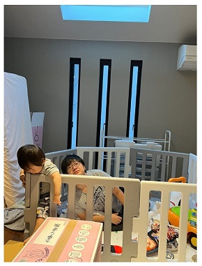 倉持由香の戸建新居での夫と息子