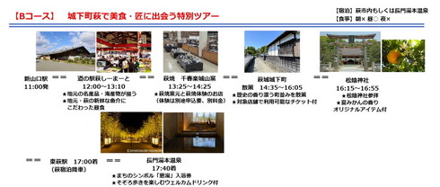 山口県北西部を巡るクルージングバス