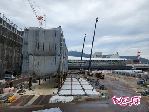 工事中の長崎駅