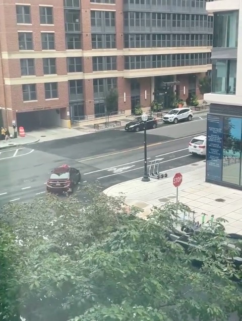 アメリカ ワシントン ボンネット 人 男性 寝転ぶ 乗せたまま