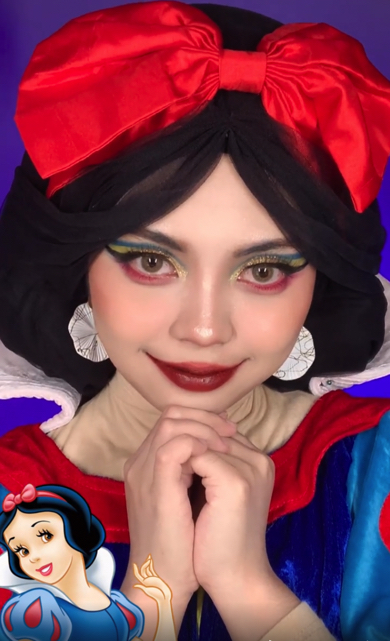 ヒジャブで作るディズニープリンセスのヘアスタイル