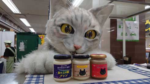 猫 着ぐるみ プリン専門店 坂の上の猫 ミクちゃん