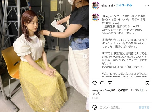 「見取り図じゃん」出演の新井恵理那