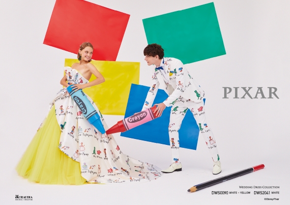 スケッチアートのドレス＆タキシードの画像