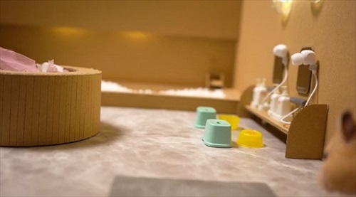 手作りお風呂とハムスター