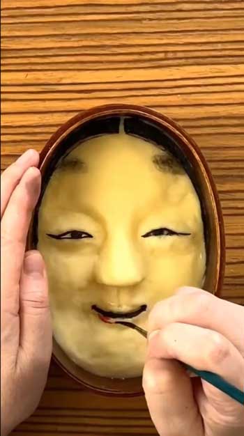 能面 弁当 アート 手作り 前衛 nancy