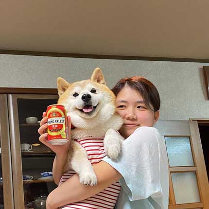 お姉ちゃんと柴犬