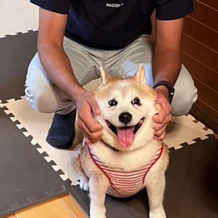 お姉ちゃんと柴犬