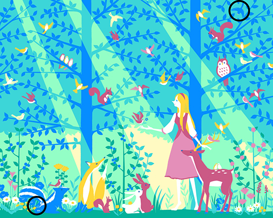 この中に「青い鳥」が隠れています　見つかると幸せに……？　ファンタジーな隠し絵クイズに挑戦しよう【森の中の少女篇】