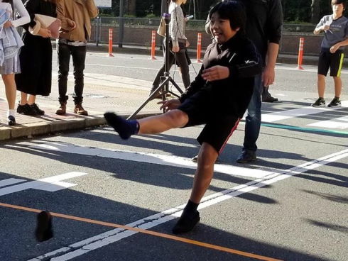 カンフーシューズ飛ばし世界大会