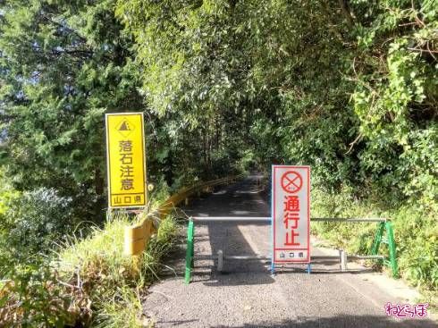 通行止めの反対側にやってきました