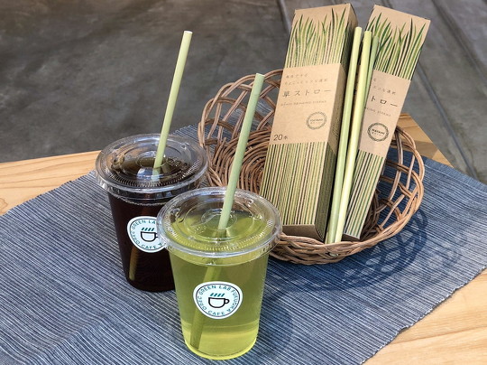 エコで紙ストローの代わりになり得るかもしれない「草ストロー」