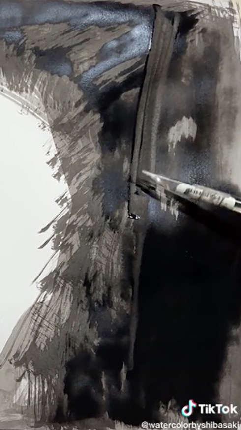 100均の墨汁とクレヨンでおじいちゃんがお絵かき　描かれたトラの完成度が「笑っちゃう」と話題に