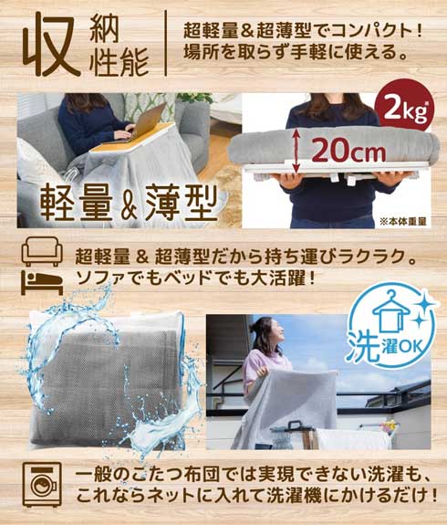 サンコー 天板角度自在こたつ こたむき 小型 折りたたみ 収納 ひとり用