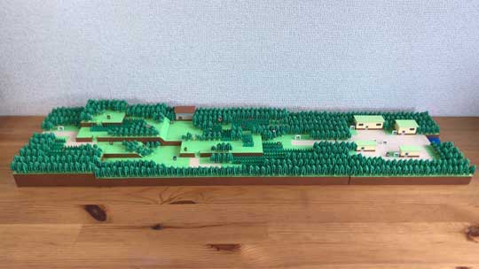 画用紙 ポケモン 金銀 ワカバタウン 29番道路 ジオラマ 製作