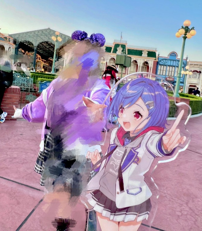 「これがね、アクスタの使い方です」　推しVtuberと一緒に写真を撮るハックが「天才ですなぁ」「神業」と絶賛