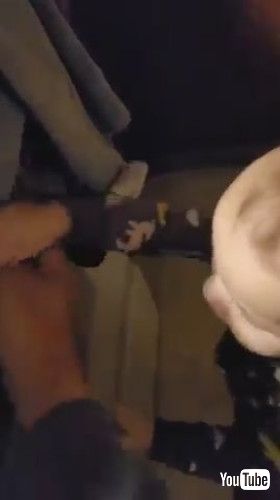 「Baby Mimics Father When Disciplined by Him - 1375264」