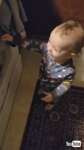 「Baby Mimics Father When Disciplined by Him - 1375264」