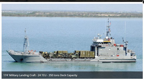 米陸軍の輸送艦