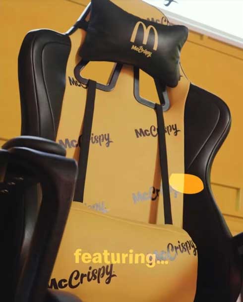 UK マクドナルド ポテトホルダー付き ゲーミングチェア McCrispy