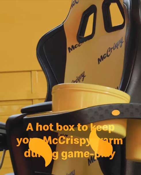 UK マクドナルド ポテトホルダー付き ゲーミングチェア McCrispy