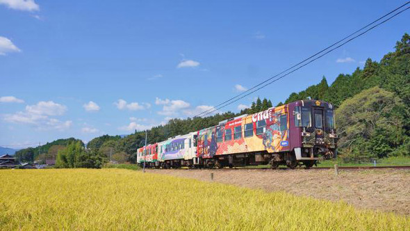 明知鉄道アケチ10形気動車・急行「大正ロマン号」、明知鉄道明知線・東野〜飯沼間