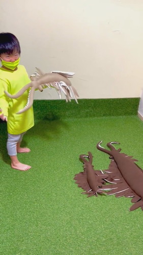 うれしそうな息子