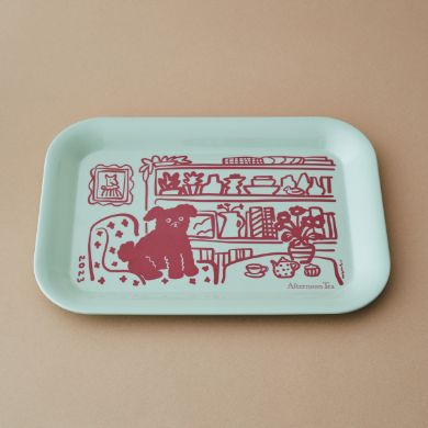 網中いづるさんイラストのティートレー