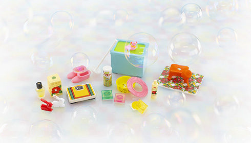 昭和のおふろグッズがミニチュアフィギュアに　レトロポップなカプセルトイ「おふろの想い出 ミニチュアコレクション」