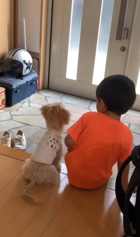 ロアちゃんに近づくおいっ子くん