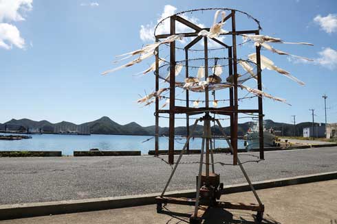 カプセルトイ 天日いか乾燥機 鍵本鐵工 長崎県 対馬