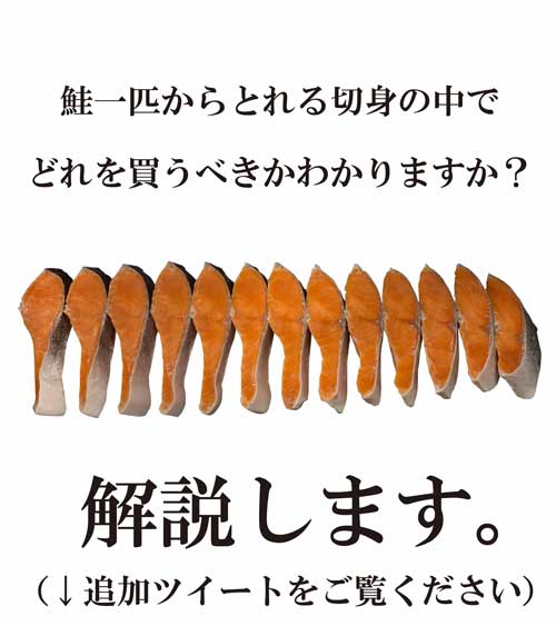 鮭の切身の形 一覧表 解説 天然 養殖　王子サーモン