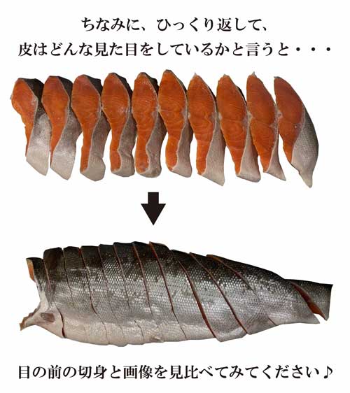 鮭の切身の形 一覧表 解説 天然 養殖　王子サーモン