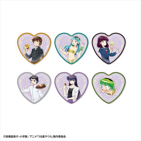 うる星やつらカフェ ハート型缶バッジ